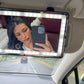 Extra Large Car Visor Vanity Mirror with LED Lights — 3 Light Modes, Rechargeable USB, Portable Touch Mirror for Car, Travel & Daily Touch-Ups