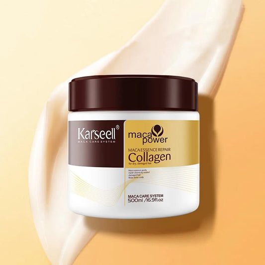 Hair Repair Bundle – Karseell Collagen Maca Hair Mask + Keratin Hair Care Mask  | Deep Conditioning Treatment for Dry Damaged & Frizzy Hair | All Hair Types