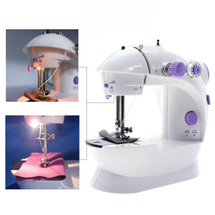 Portable Mini Electric Sewing Machine — Dual-Speed, 2-Power Modes (AC & Battery), Built-in LED, Complete Starter Kit for Beginners, Adults & Travel