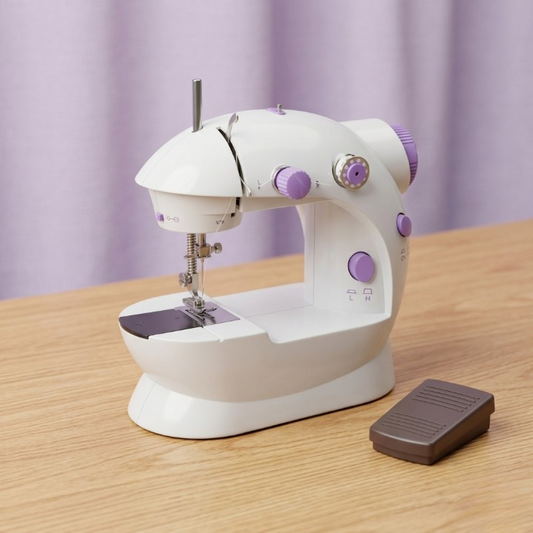 Portable Mini Electric Sewing Machine — Dual-Speed, 2-Power Modes (AC & Battery), Built-in LED, Complete Starter Kit for Beginners, Adults & Travel
