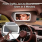 Extra Large Car Visor Vanity Mirror with LED Lights — 3 Light Modes, Rechargeable USB, Portable Touch Mirror for Car, Travel & Daily Touch-Ups