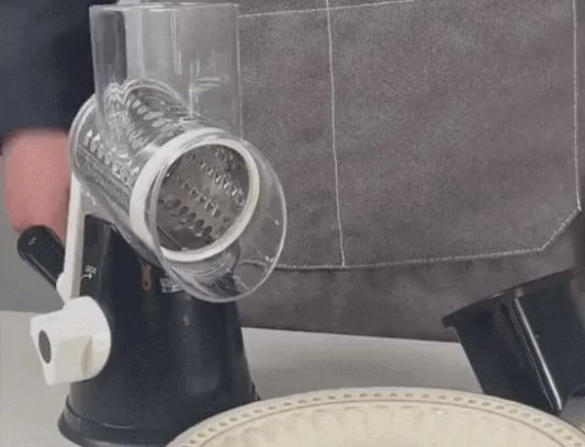 3-in-1 Manual Rotary Vegetable Cutter & Drum Grater – Cut all vegies in seconds
